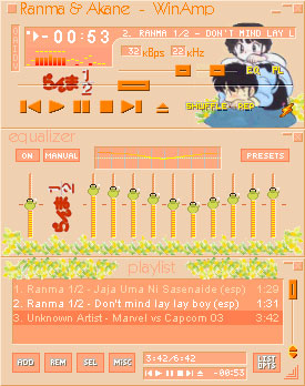 Ranma and Akane WinAmp Skin