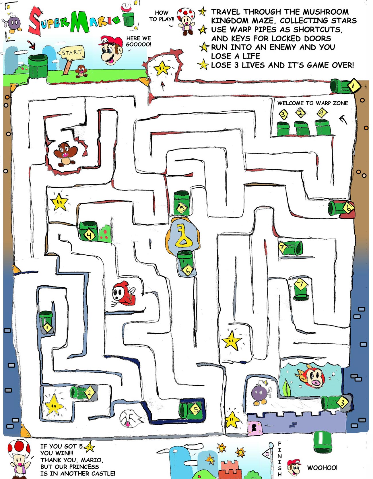 Super Mario: 'The Mushroom Kingdom Maze'
