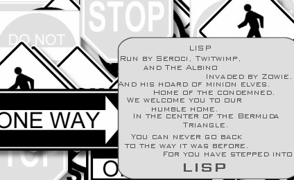 The banner does not lie. No lying banner. Words of truth and wisdom. Duh.