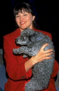 Lucy and canine friend