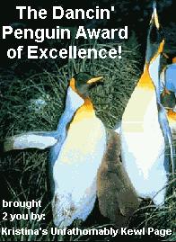 The Dancin' Penguin Award of Excellence!