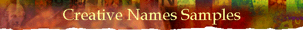 Creative Names Samples