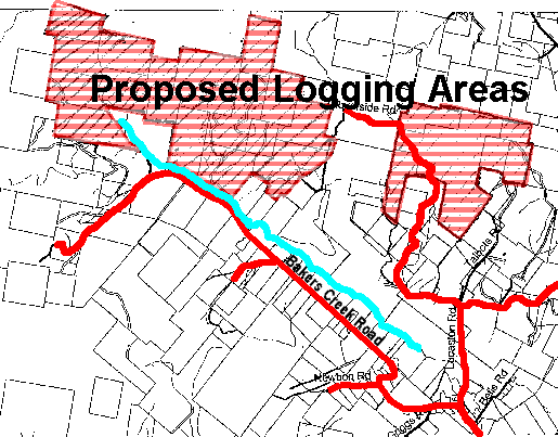 proposed area to be logged