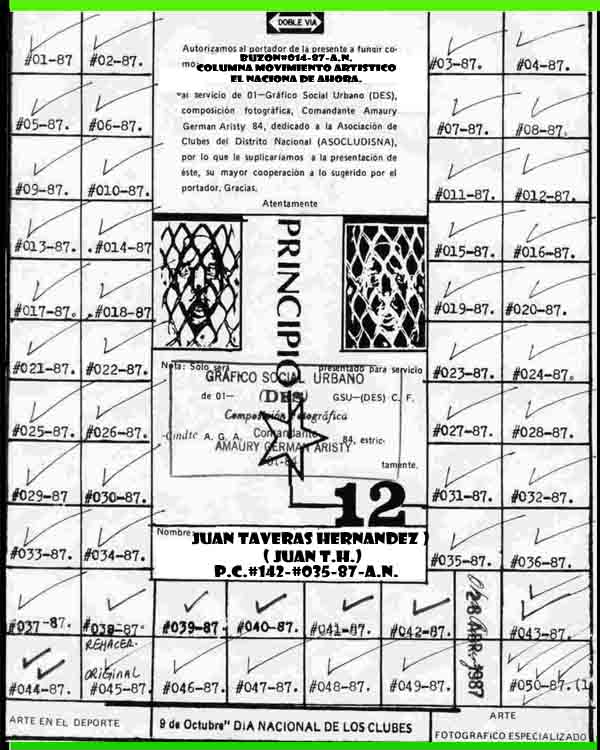 JUAN TAVERAS HERNANDEZ-COLUMNA MOVIMIENTO ARTISTICO EL NACIONAL DE AHORA)