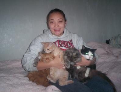 Kelli and all the cats