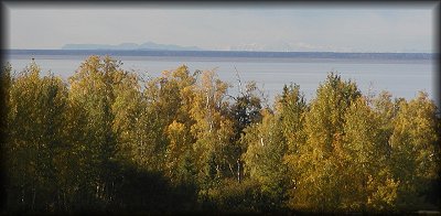 Fall colors with ocean