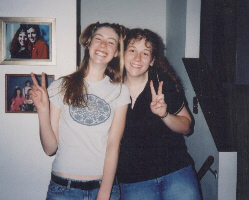 Chelle and me, we had cute hair! 