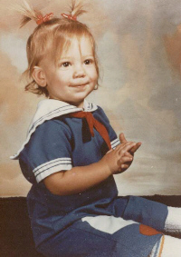 aww little melanie with cute hair!