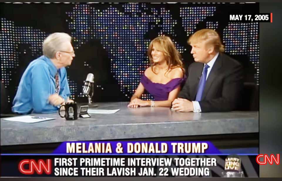 (2005) Donald and Melania Trump as newlyweds