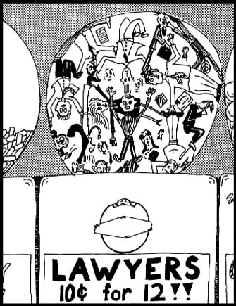 Lawyers in a machine, 10 cents for 12