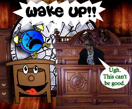 [another typical morning at My House? I think not...]