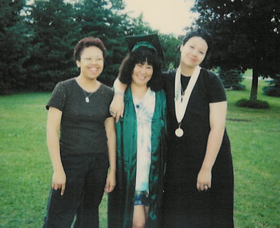 Me, my aunt and my sis Jaya