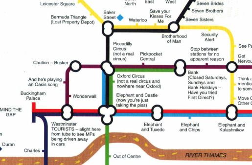 Detail from hilarious tube map from Have I got 1997 for you - Click to see more