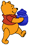 Pooh with his pot of hunny