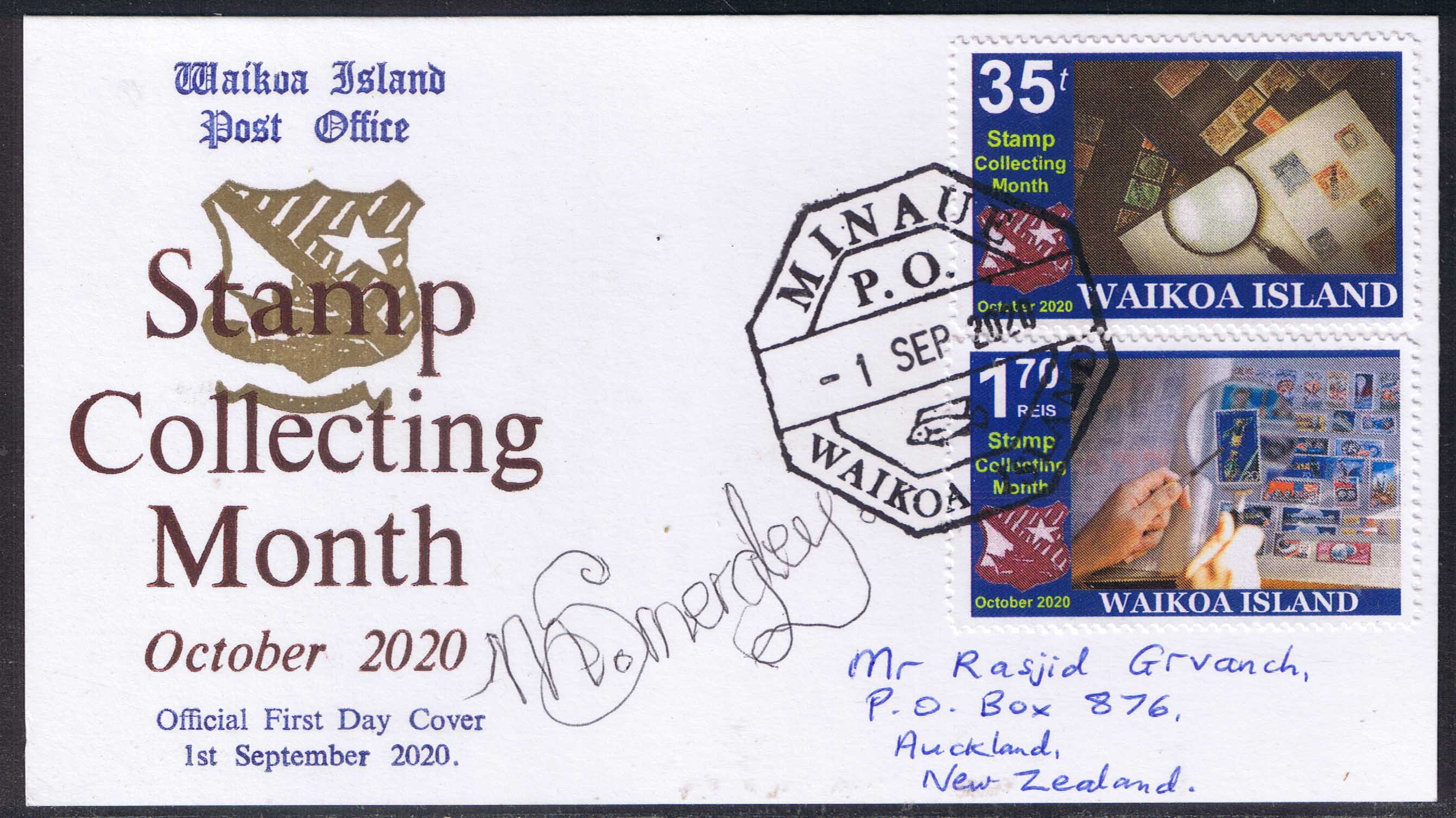 Waikoa Island 2020 Stamp Collecting Month FDC