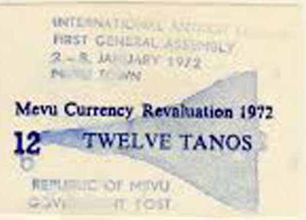 Mevu 1972 Currency revaluation, 12 tanos
