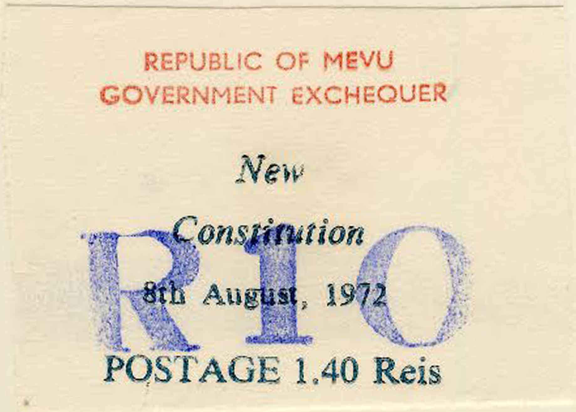 Mevu 1972 New Constitution, 1.40 reis