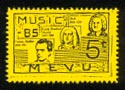 Mevu 1985 ICIS Year of Music, 5 tanos, perf 12.