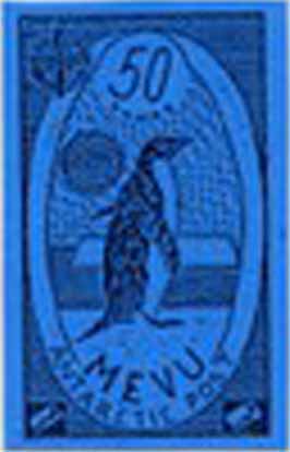 Mevu imperf penguin 50 tanos. Click to view some postal history.