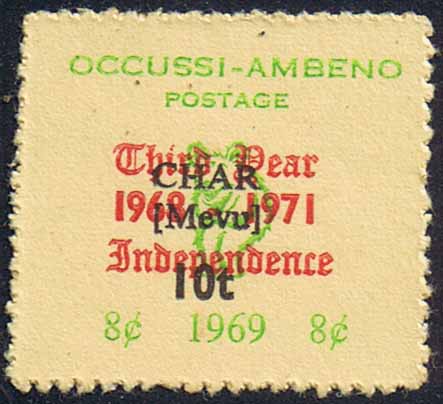 Char 1973 Occussi-Ambeno Post Office Abroad, 10 tanos