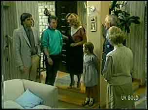 Philip Newman, Bobby Newman, Margaret Newman, Mandy Newman, Victor Armstrong, Helen Daniels -1985