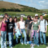 people on a school trip to swanage