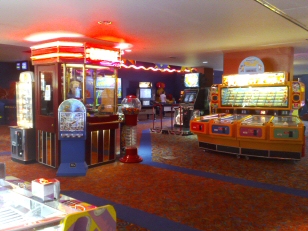 A Wide selection of Entertainment & Leisure machines. 2p & 10p Shove, flip & Roll machines, Big Toy & Prize Grabbers, Dancing Simulator Games, Small Rides, Thrill Rider (Rollercoaster Simluator), Arcade Racing Games, Shoot em Ups, Strategy, Quiz & Puzzles, Big Money Zone (OVER 18's ONLY),  Ice Castle (Soft Play Zone), Air Hockey & Pool Tables, Bowlingo, Van Gough Studio + Much more