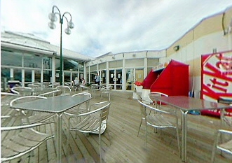 This is the patio area. Picture was taken in 2007. This area now features a heated covered area for outdoor dining.