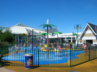 This is the splashworks and heated patio area (updated photo taken August 2008.)Cala Gran Caravan