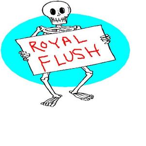 Skeleton w/ Royal Flush