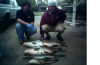 Chase and Ben M. with 2 Carp, 1 Gar, and 1 Drum