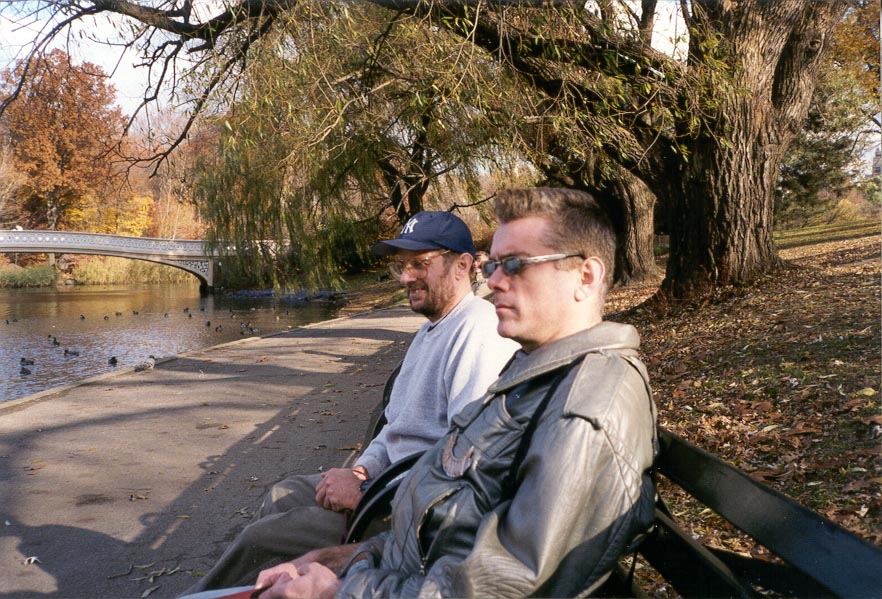 Tom and Charles in Central Park,NYC,Autumn,1998