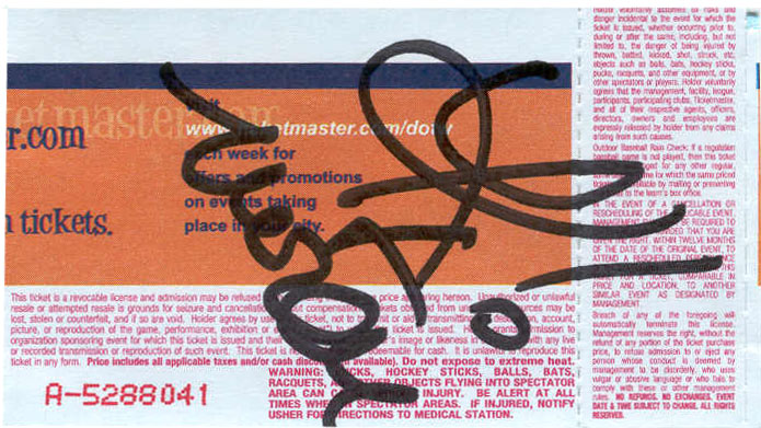 This is My BSB concert Ticket that Krystal Harris Signed, PLEASE DON'T TAKE IT!