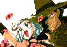 'Flowers, flowers for our love!' '...eheh... sure Martina, that's fine dear... ^^;'