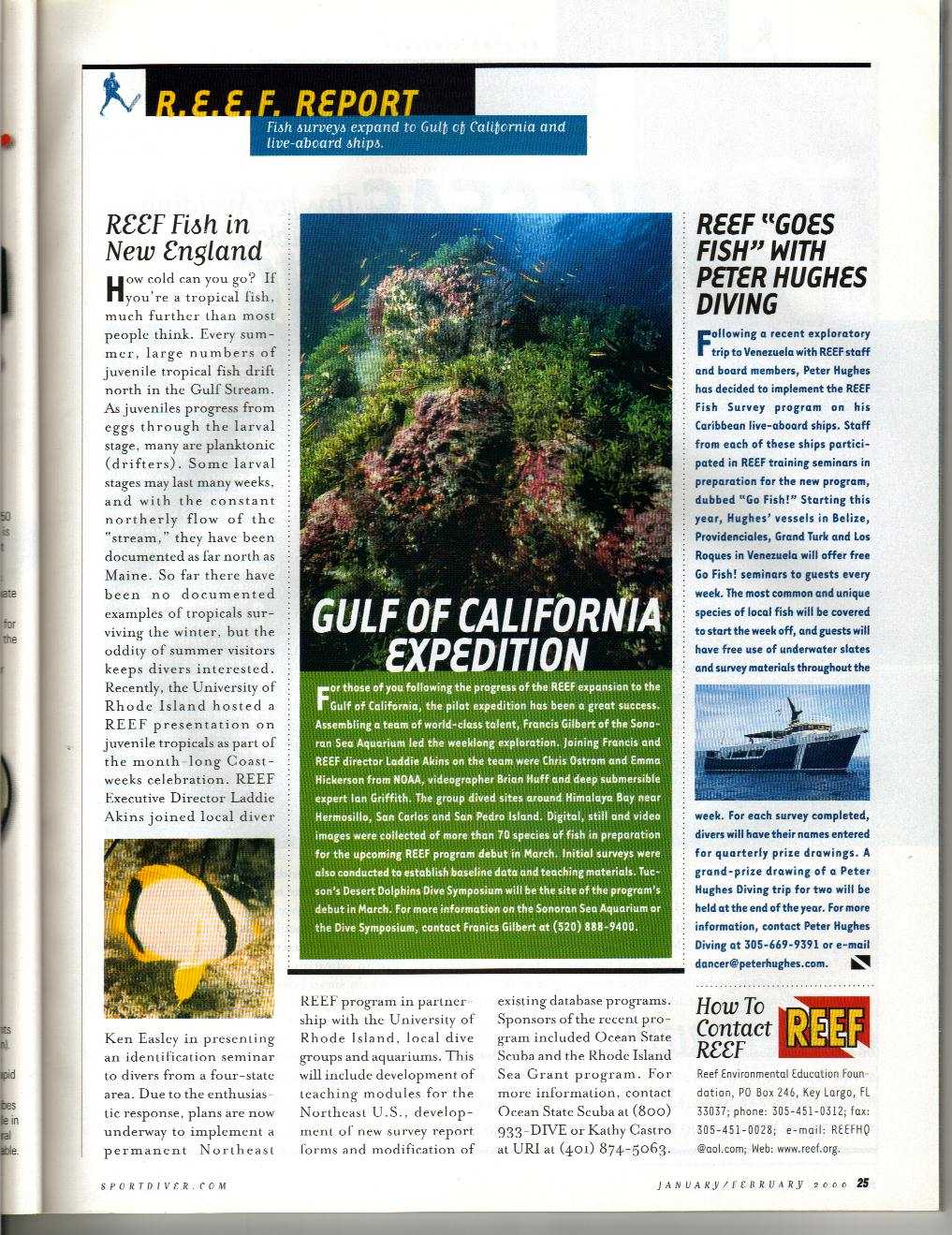 Sport Diver article Jan-Feb 2000 issue (with permission of Kirk Brown - Managing Editor, Sport Diver