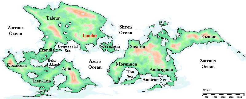Map of the World of Erndorth