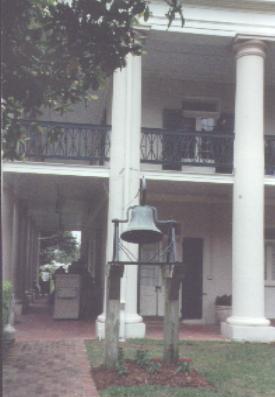 Bell on the grounds of Oak Alley Plantation
