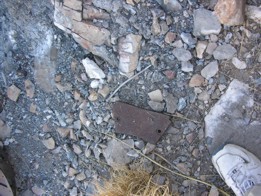 B-36 brake pad in debris field