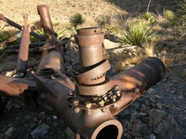 B-36 main gear bearing race crash site