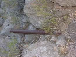 Splined shaft in crash area