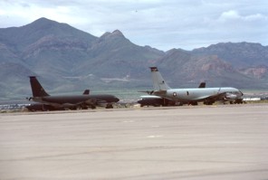 KC-135s and B-52Gs of the 379th BW at
                          Biggs in 1988.