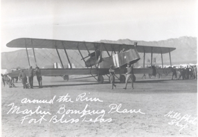 Martin MB-1 at the original location of Biggs
                    Field