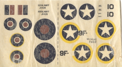 Frog F4F decals