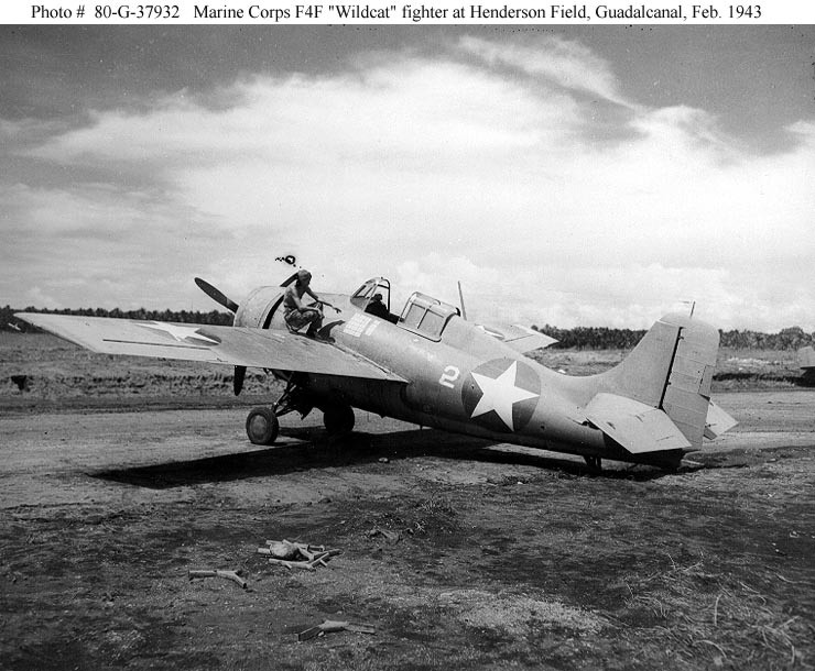 Grumman F4F-4 Wildcat on Guadalcanal