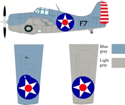 Grumman F4F-4 Wildcat color scheme and markings