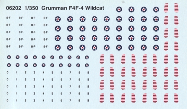 Trumpeter 1/350th F4F-4 Wildcat decal sheet