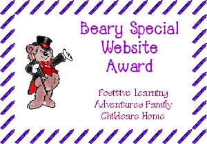 Positive Learning Adventures Family Childcare Home - Beary Special Website Award