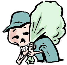 The Malaria Conference organizers heading out the back door with the loot!