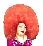 Thursday � My favourite blood red wig, big and beautiful, just like me.