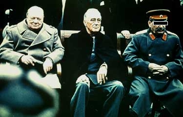 Western leaders with the Boss of Russian terrorists. Yalta 1945